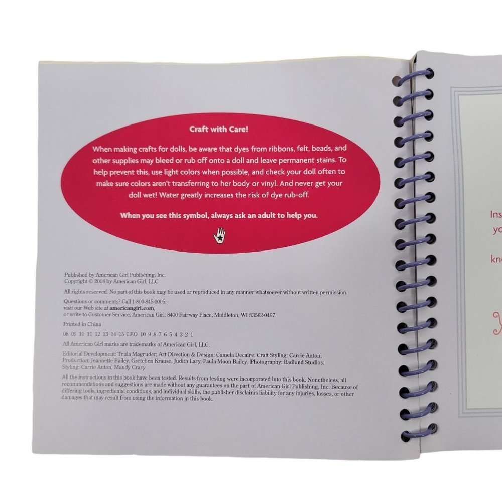American Girl Fun With Your Doll Hairstyles Crafts And More Spiral Bound Book - Picture 5 of 12